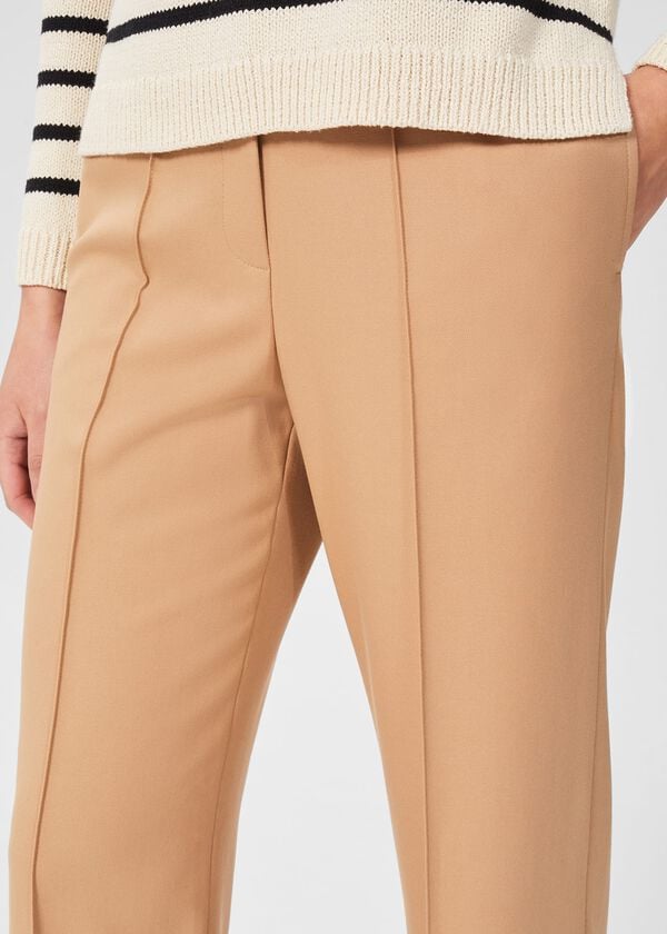 Hobbs Prisha Straight Trousers Camel