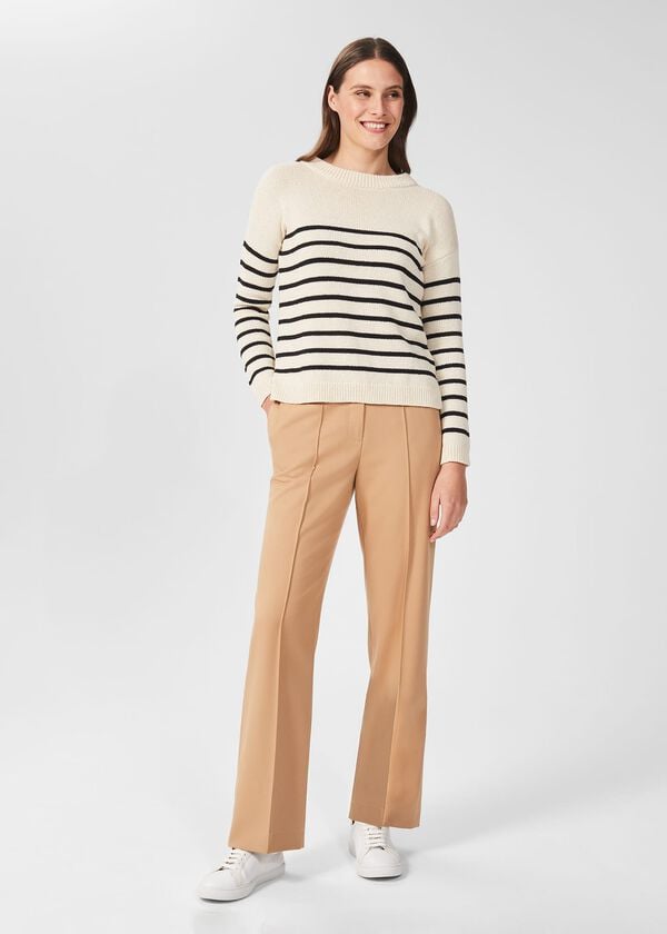 hobbs Prisha Straight Trousers Camel