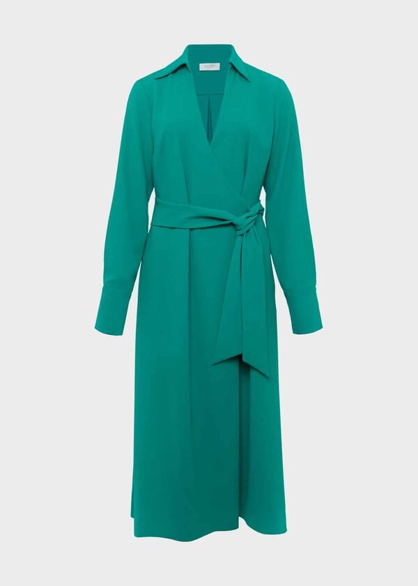 Hobbs Prue Maxi Fit And Flare Dress Green