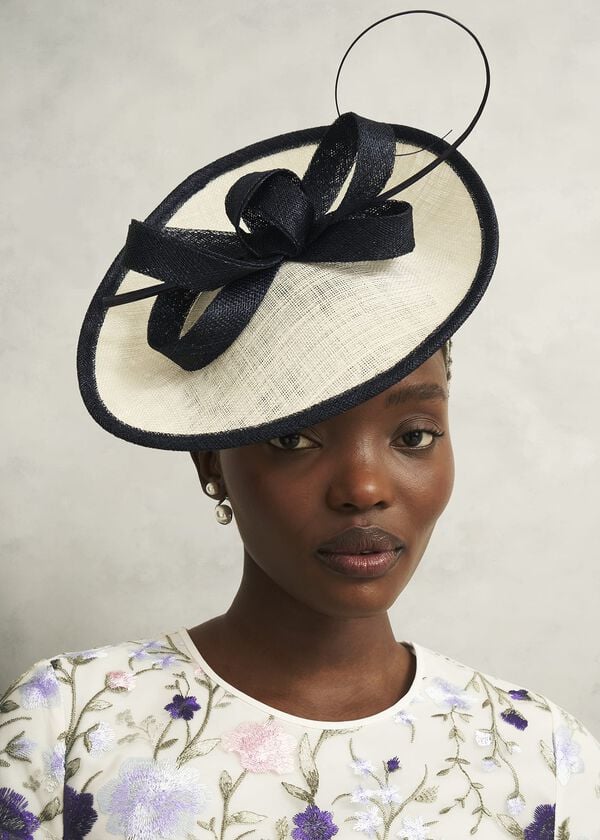 Hobbs Quinn Fascinator Cream Midnight
