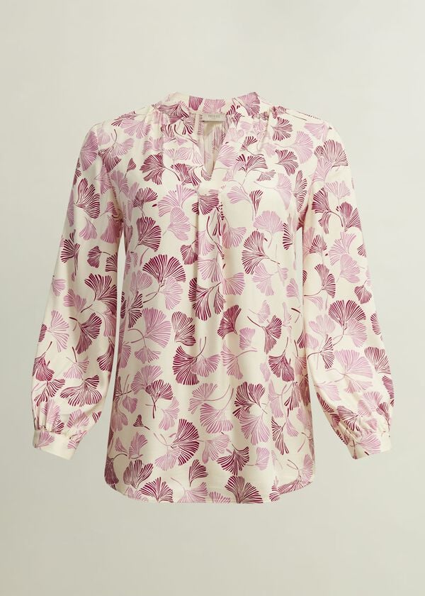 Hobbs Rachael Blouse Cream Multi