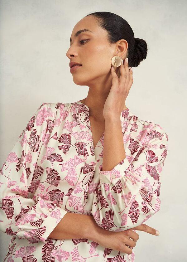 Hobbs Rachael Blouse Cream Multi