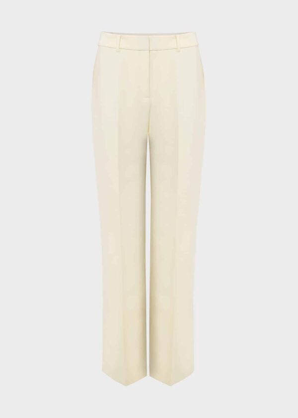Hobbs Rachael Wide Trousers Pale Yellow