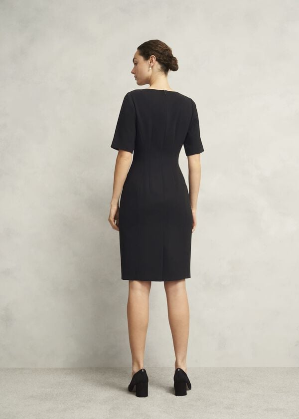 Hobbs Rae Sleeved Dress Black