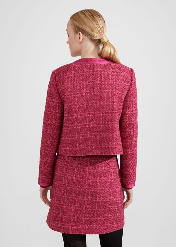 Hobbs Ramona Tweed Jacket Berry
