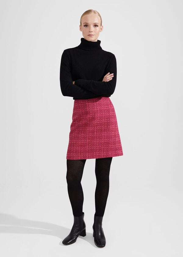 Hobbs Ramona Tweed Skirt Berry