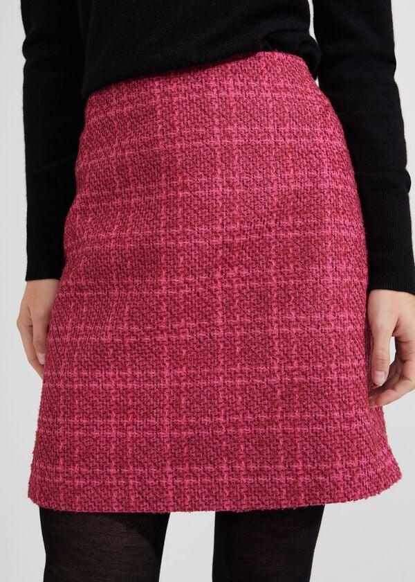 Hobbs Ramona Tweed Skirt Berry