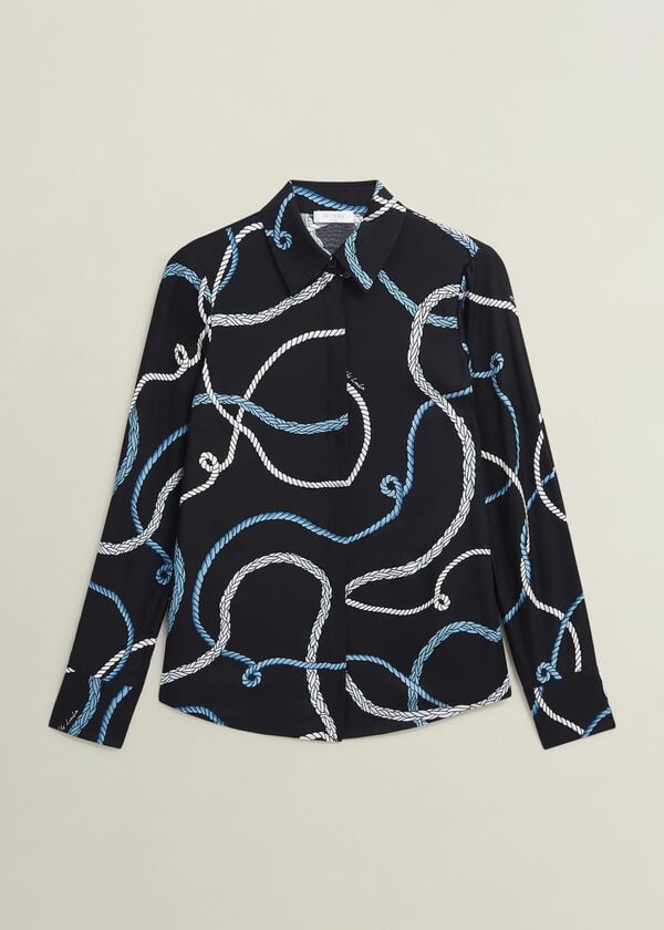 Hobbs Raya Shirt Navy Multi