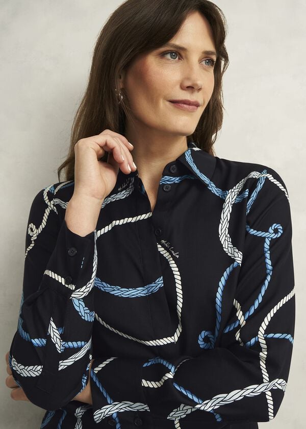 Hobbs Raya Shirt Navy Multi