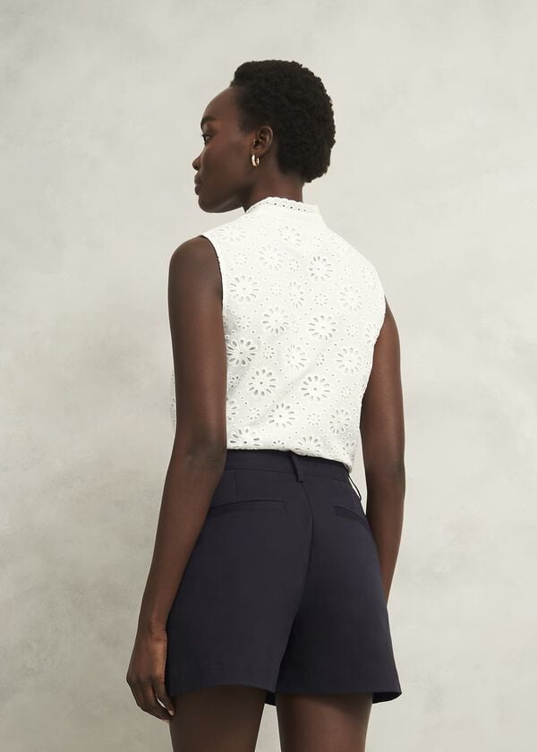 Hobbs Reena Cotton Shorts Navy