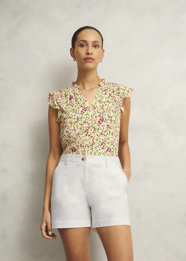 hobbs Reena Cotton Shorts White