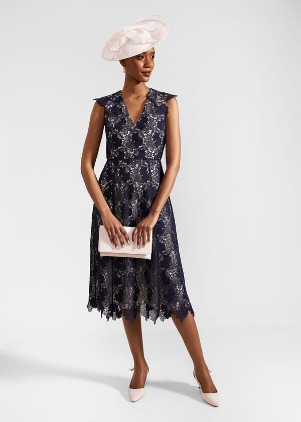 Hobbs Renata Suede Clutch Pale Pink