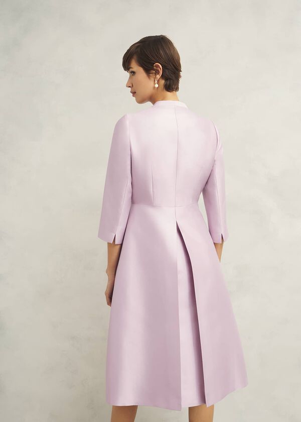 Hobbs Rhea Wool Silk Coat Soft Petal Pink