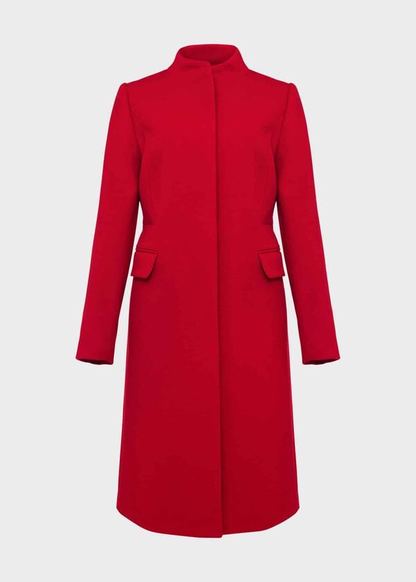 Hobbs Rhiannon Wool Blend Coat Red