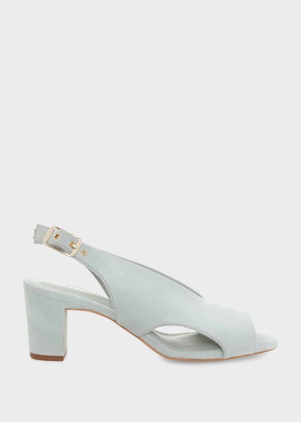 hobbs Riley Suede Sandals Sage Green