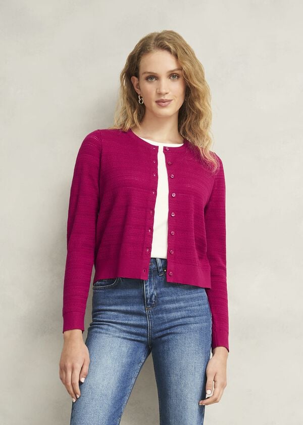 hobbs Robin Cardigan Cerise Pink