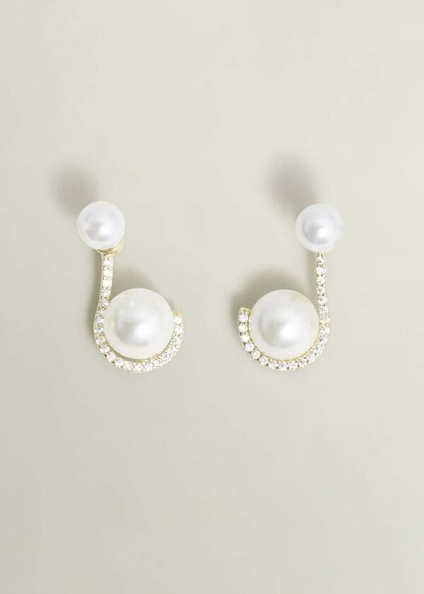 hobbs Robyn Pave Earrings Gold