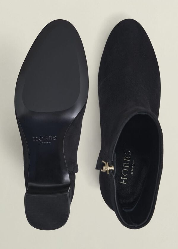 Hobbs Rochelle Suede Ankle Boots Black