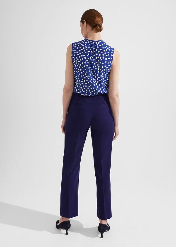 Hobbs Romy Trousers Rich Navy Blue