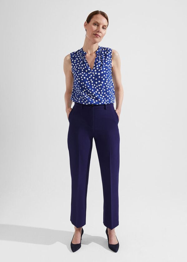 hobbs Romy Trousers Rich Navy Blue