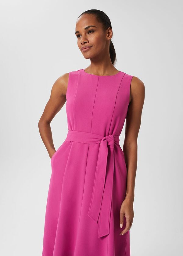 Hobbs Rory Dress Fuchsia Pink