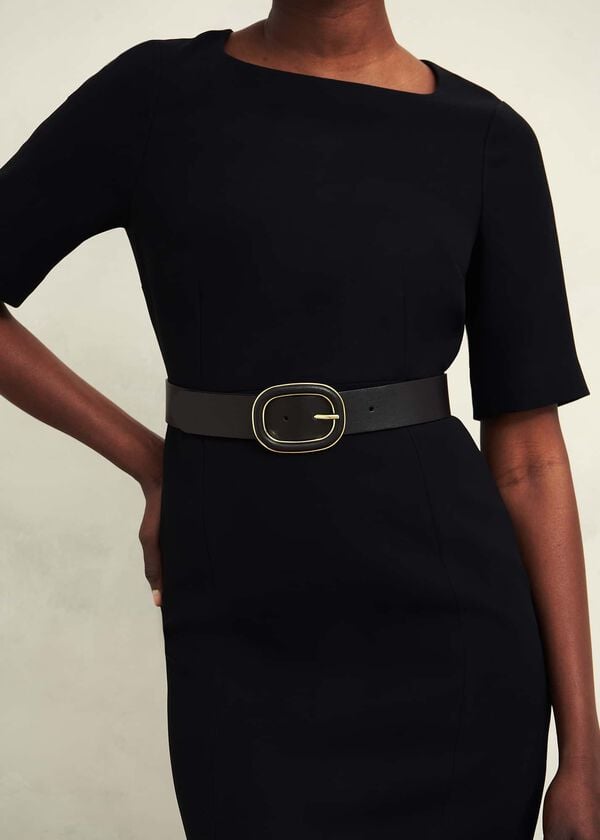 Hobbs Rory Leather Waist Belt Black
