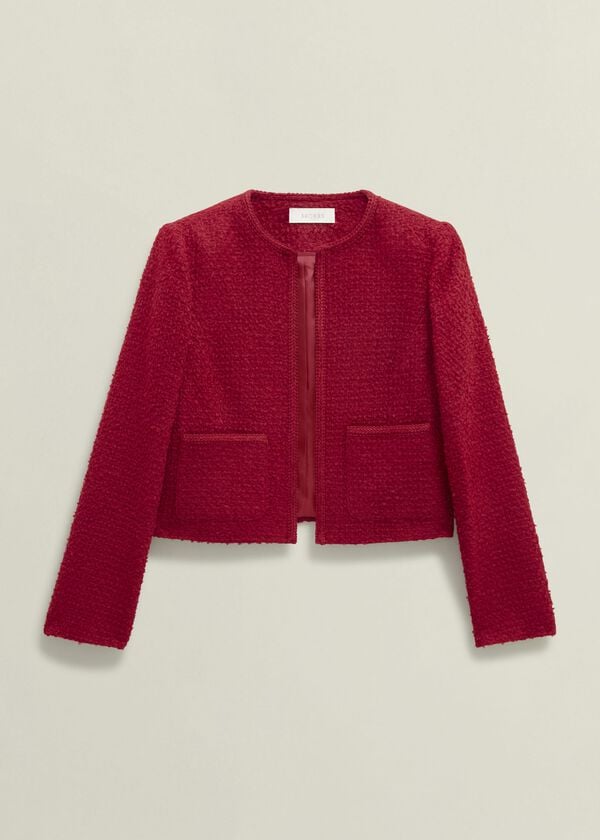 Hobbs Rosa Jacket With Wool Rowan Red