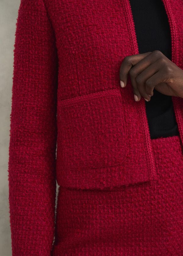 Hobbs Rosa Jacket With Wool Rowan Red