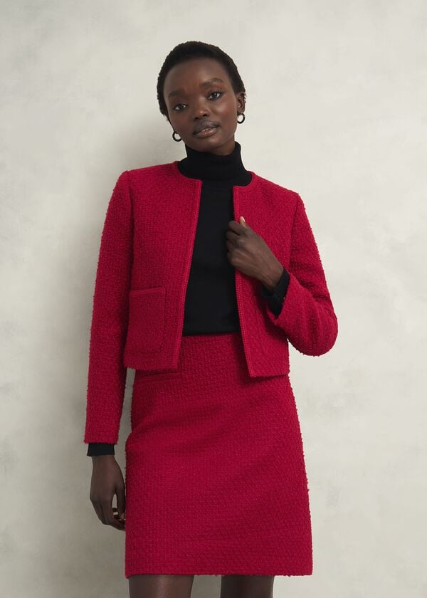 hobbs Rosa Jacket With Wool Rowan Red