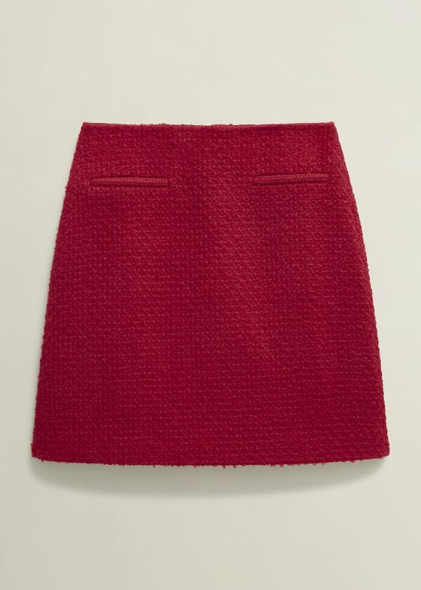 Hobbs Rosa Skirt With Wool Rowan Red