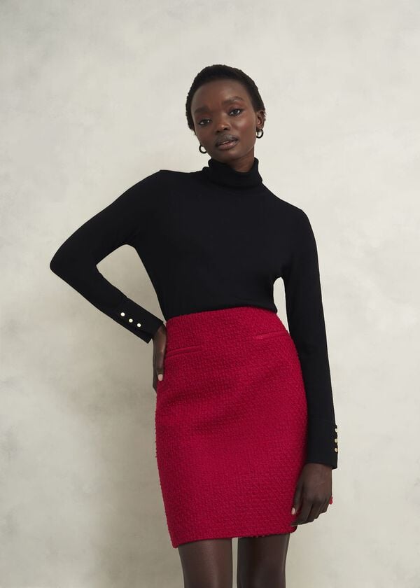 hobbs Rosa Skirt With Wool Rowan Red
