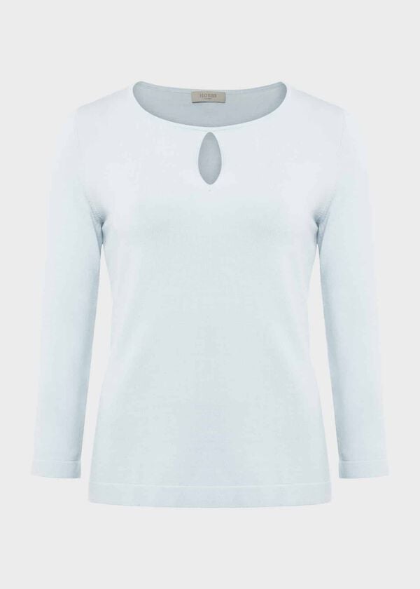 Hobbs Rosabel Keyhole Top Stone Blue