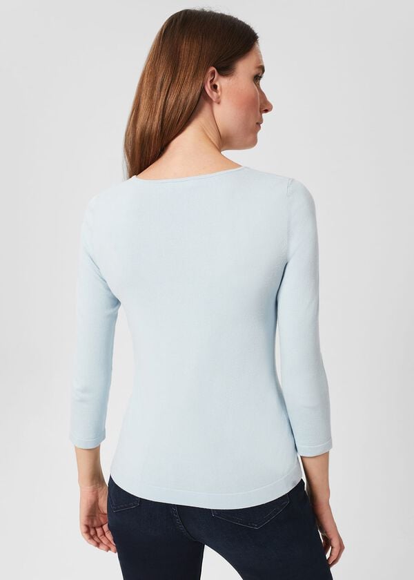 Hobbs Rosabel Keyhole Top Stone Blue