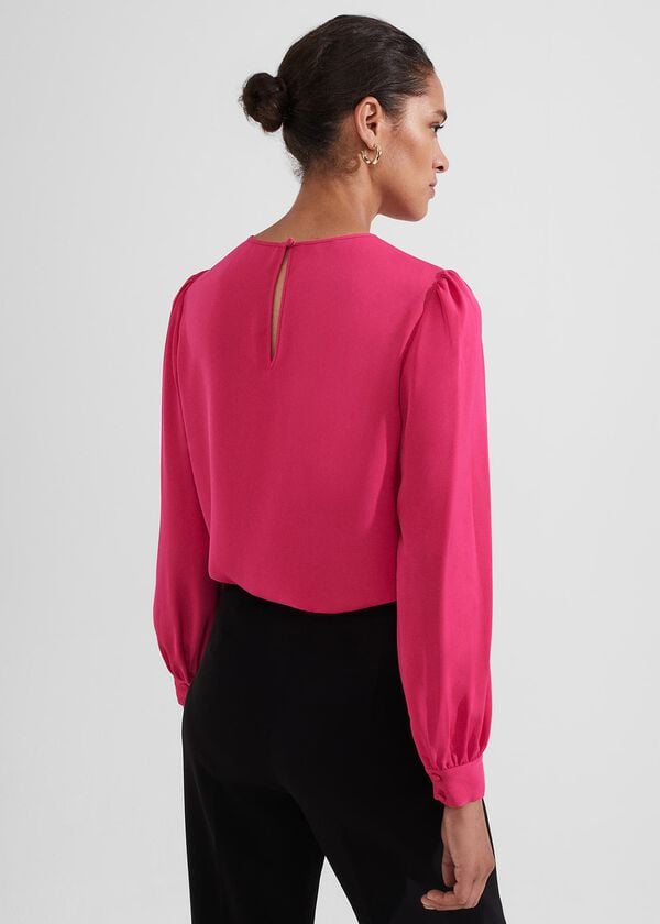 Hobbs Rosalyn Blouse Cherry Pink