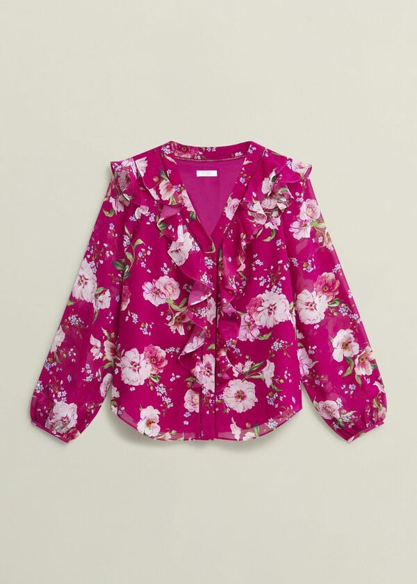 Hobbs Rosana Top Pink Multi