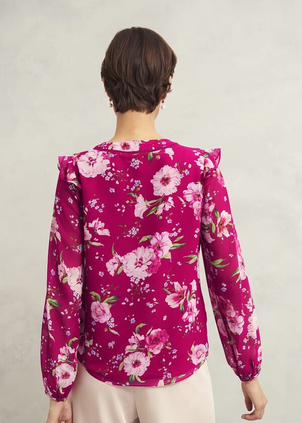 Hobbs Rosana Top Pink Multi