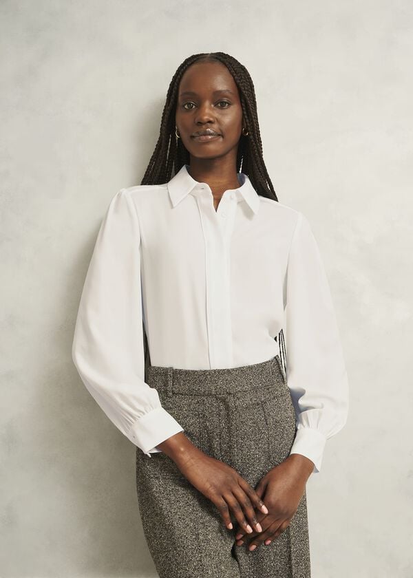 hobbs Rose Blouse Ivory