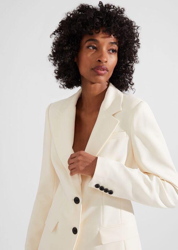 Hobbs Rosette Jacket Buttercream