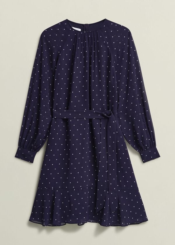 Hobbs Rosie Dress Navy Ivory