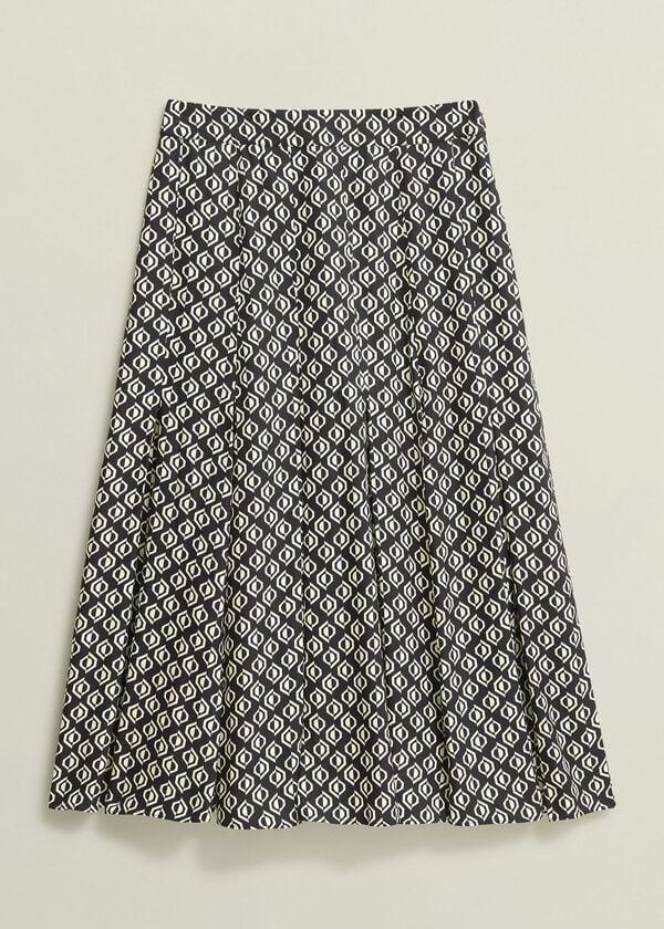 Hobbs Roxanne Skirt Black Cream