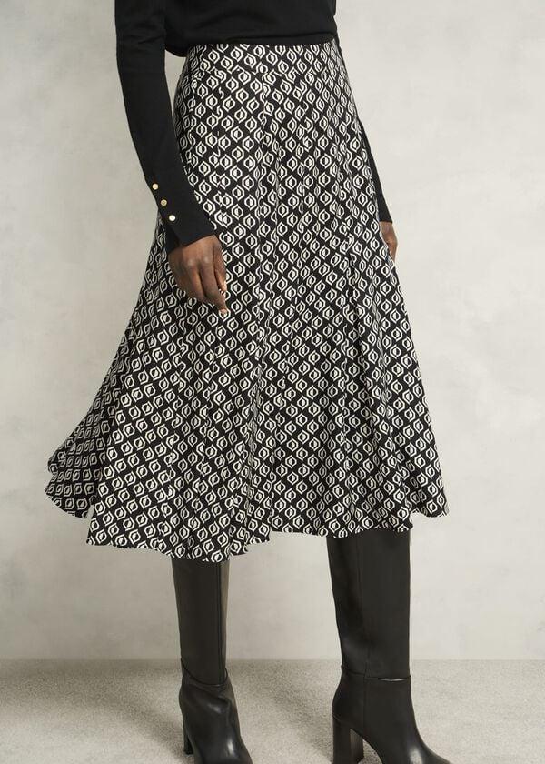 Hobbs Roxanne Skirt Black Cream