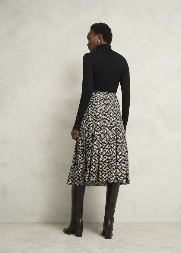 Hobbs Roxanne Skirt Black Cream