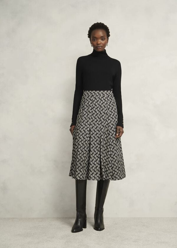 hobbs Roxanne Skirt Black Cream