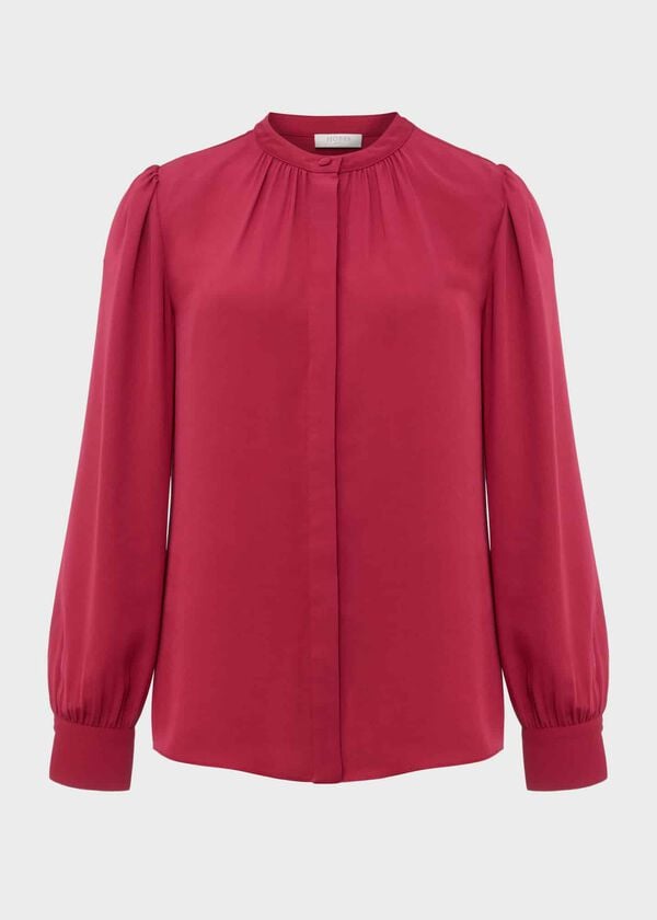 Hobbs Rue Top Rich Berry Red