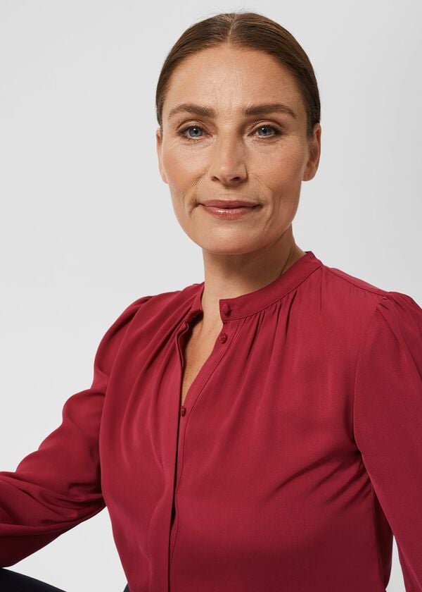 Hobbs Rue Top Rich Berry Red