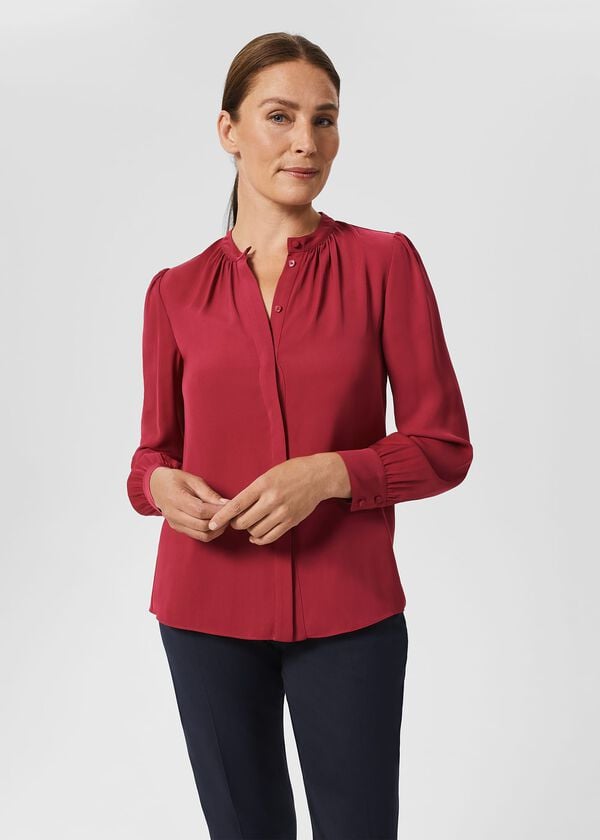 Hobbs Rue Top Rich Berry Red