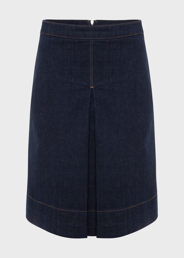 Hobbs Ruth Denim Skirt Indigo