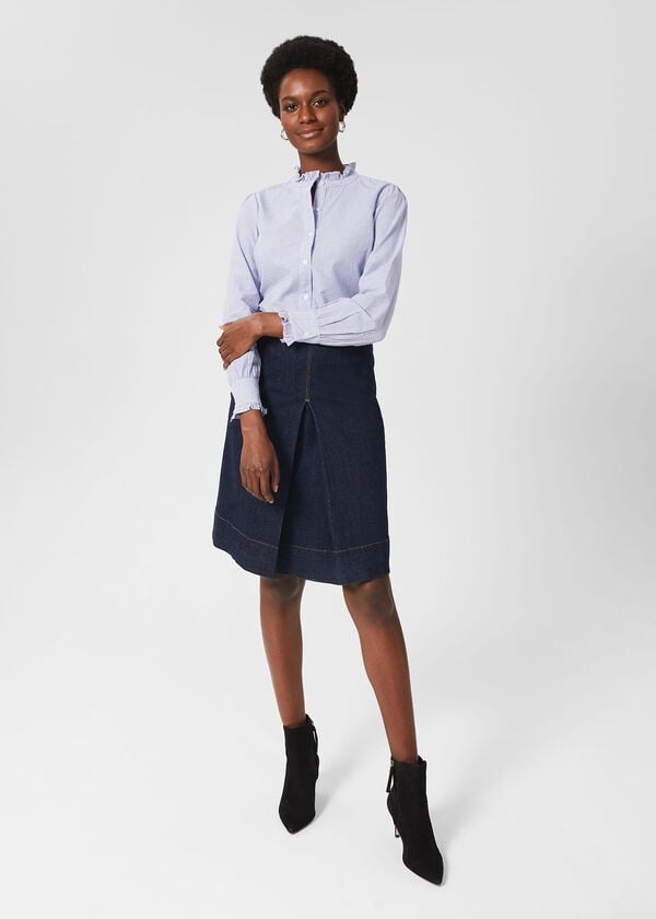 hobbs Ruth Denim Skirt Indigo