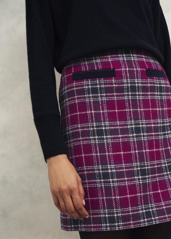 Hobbs Ruthie Wool Skirt Pink Multi
