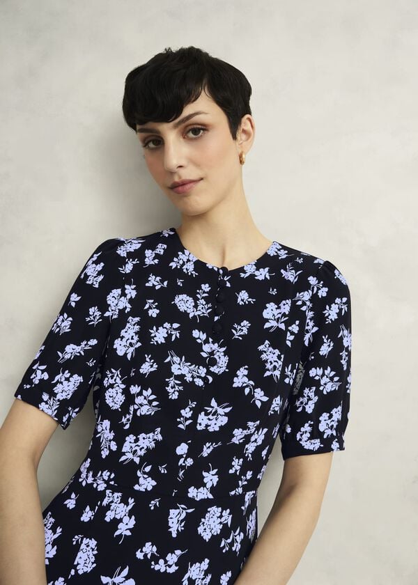 Hobbs Rydall Mini Dress Black Multi